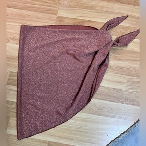 Montce Swim - metallic gold coral shimmer sarong